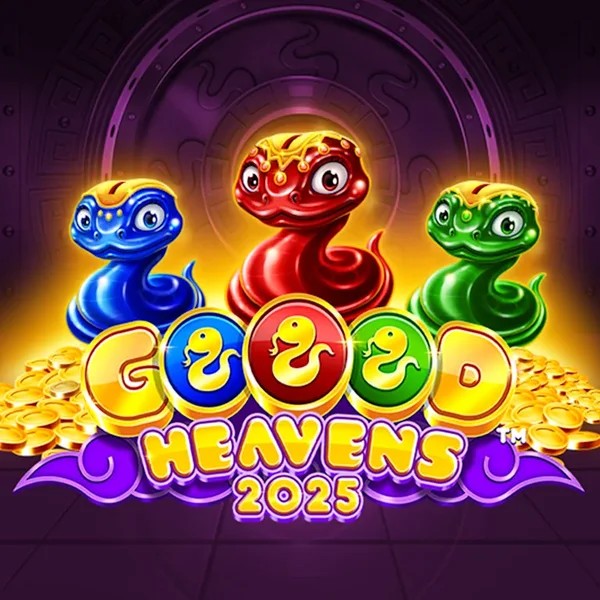 Goood Heavens slot logo by Rarestone Gaming at CasinOKGoood Heavens